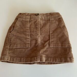 H&M brown corduroy skirt